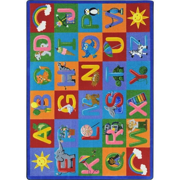 5 ft. 4 in. x 7 ft. 8 in. Learning Letter Sounds Classroom Kid Essentials Rectangle Rug  Multicolor