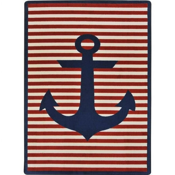 5 ft. 4 in. x 7 ft. 8 in. Safe Mooring Rectangle Rug Blue