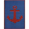 thumbnail image 1 of 5 ft. 4 in. x 7 ft. 8 in. Safe Mooring Rectangle Rug  Red, 1 of 1
