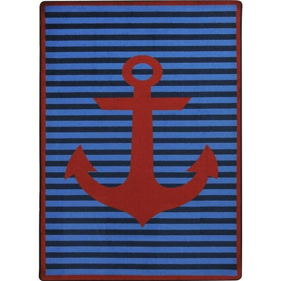 5 ft. 4 in. x 7 ft. 8 in. Safe Mooring Rectangle Rug Red