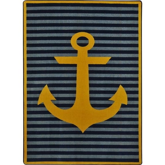 5 ft. 4 in. x 7 ft. 8 in. Safe Mooring Rectangle Rug Yellow