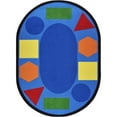 thumbnail image 1 of 5 ft. 4 in. x 7 ft. 8 in. Sitting Shapes Kid Essentials Oval Rug  Multicolor, 1 of 1