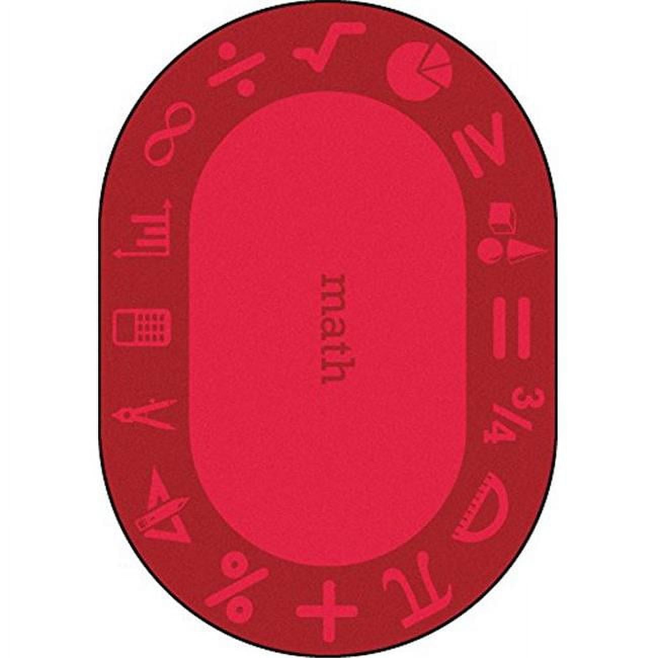 5 ft. 4 in. x 7 ft. 8 in. Steam Classroom Kid Essentials Oval Rug Math