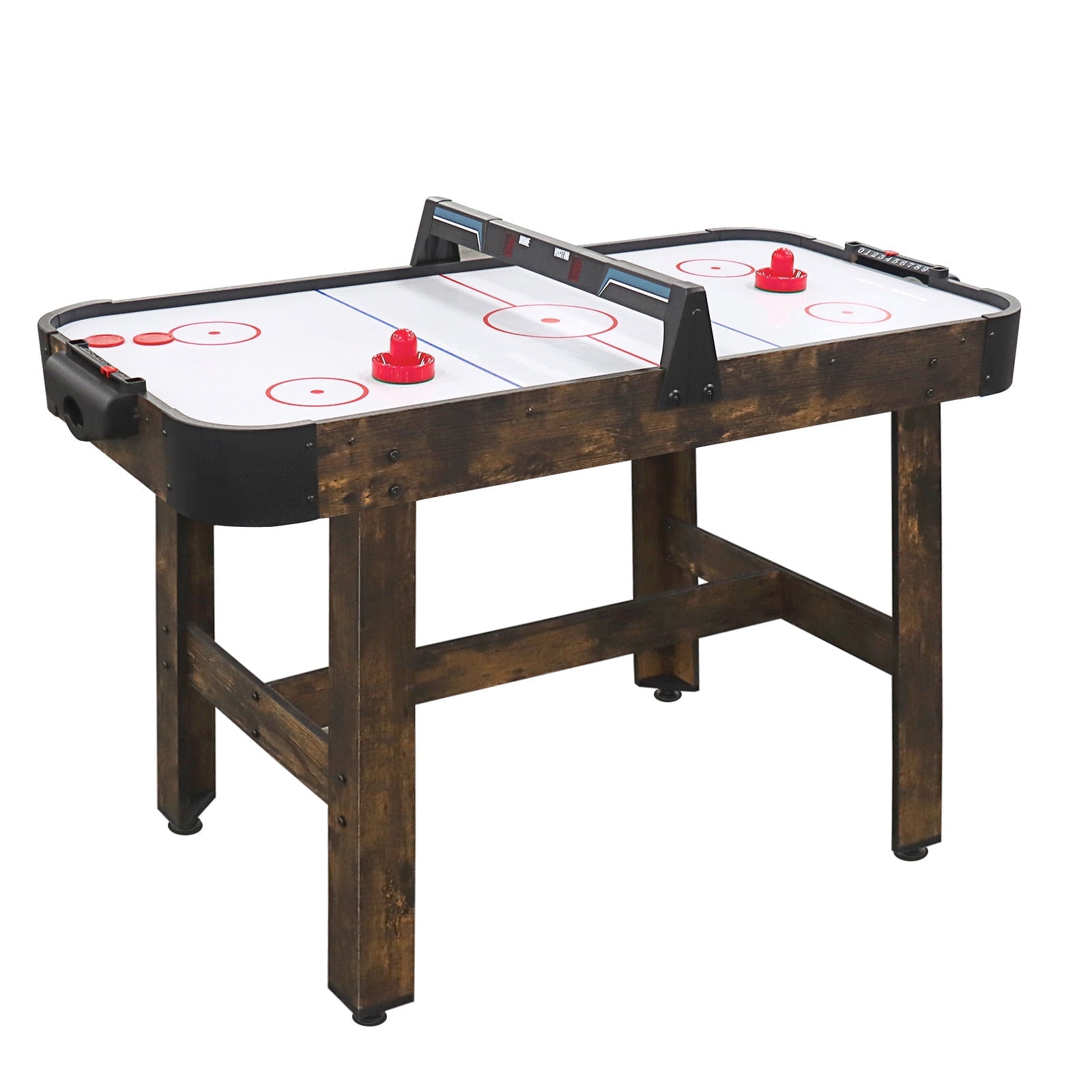 Air Hockey Table, Indoor Powered Hockey Game Table for Adults and Kids w/2 Pucks, 2 Pushers, Digital LED Scoreboard, Powerful 12V Motor