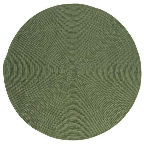 5 ft. Boca Raton Round Rug, Moss Green