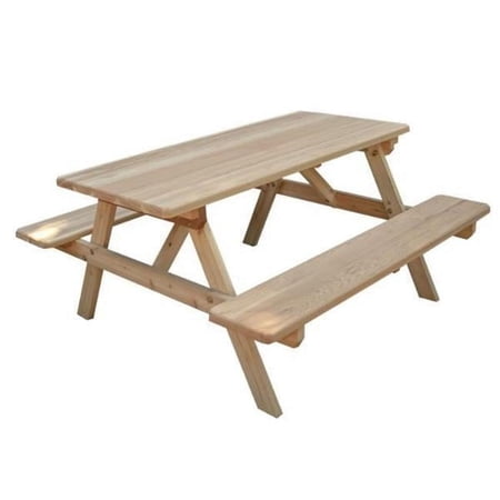 5 ft. Cedar Park Style Picnic Table with Attached Benches