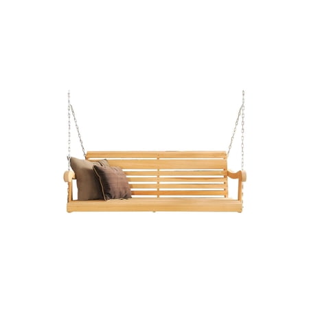 5 ft. Classic Grandpa Wooden Porch Swing, Cypress, Hershy Way