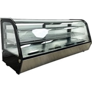60 in. NSF Refrigerated Bakery Display Case 9.4 Cu.Ft. Countertop Display Curved Glass Display Refrigerator
