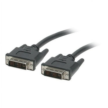 Pre-Owned 5 ft DVI-D Single Link Cable - M/M - DVI-D Male to DVI-D Male Video - For Laptop or PC to LCD, TV or Projector