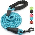 thumbnail image 1 of 5 ft Dog leash with comfortable padded handle and highly reflective wires Dog leashes-Blue, 1 of 7