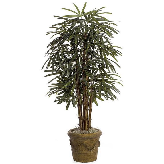 5 ft. Fire Retardant Lady Palm Tree x 7, Green