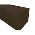 thumbnail image 1 of 5' ft Fitted Polyester Tablecloth OPEN BACK TableCover Trade show Booth 18 COLOR", (Color: Brown), 1 of 1