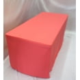 thumbnail image 1 of 5' ft. Fitted Polyester Tablecloth Trade show DJ Table Cover Coral", 1 of 1