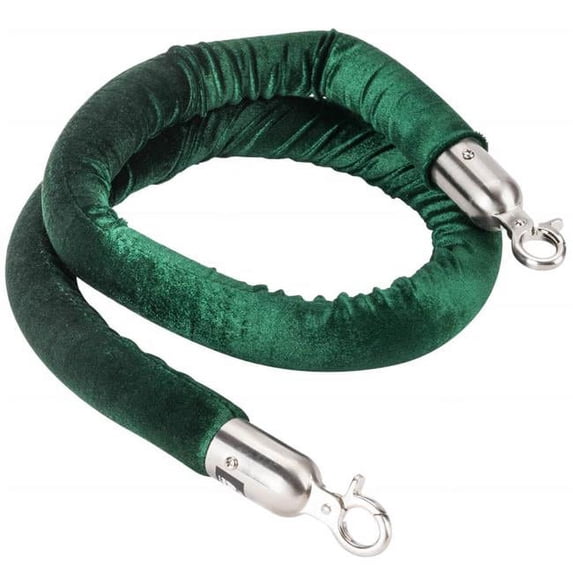 5 ft. Green Rope with Satin Ends for Crowd Control & Guidance Stanchions