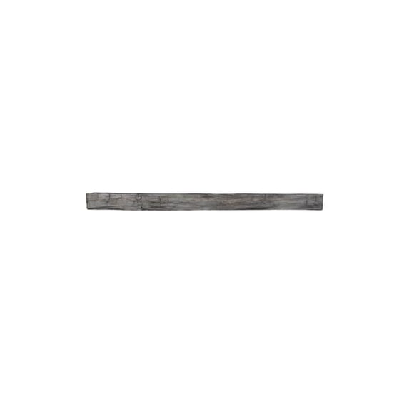 5 ft. Hayloft Beam Fireplace Mantel, Weathered Gray