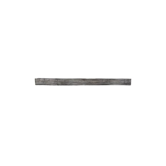 5 ft. Hayloft Beam Fireplace Mantel, Weathered Gray