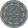 thumbnail image 1 of 5 ft. Kensington Collection Timeless Woven Round Area Rug, Medium Blue, 1 of 1