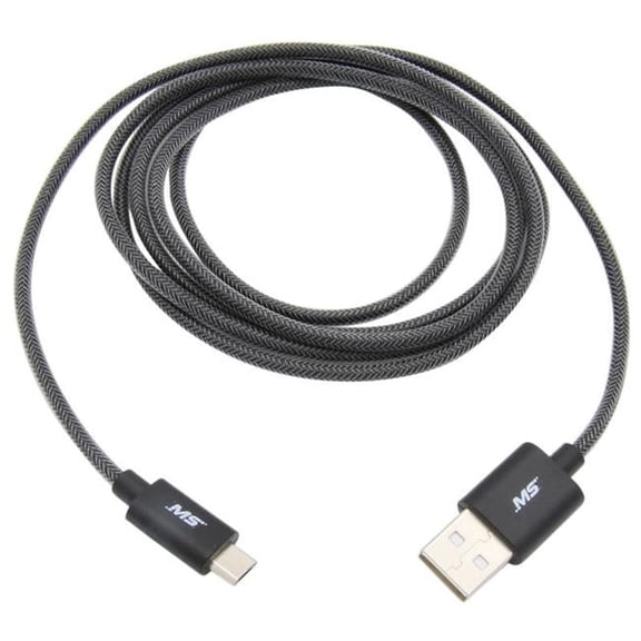 5 ft. Micro to USB Charge And Sync Fishnet Cable - Black