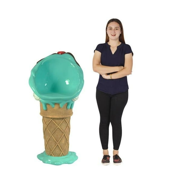 5 ft. Mint Chocolate Chip Ice Cream Cone Bar Stool - Walmart.com