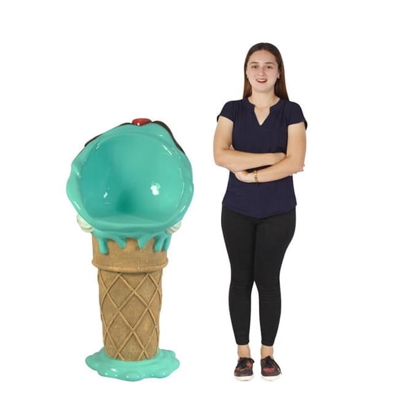 5 ft. Mint Chocolate Chip Ice Cream Cone Bar Stool