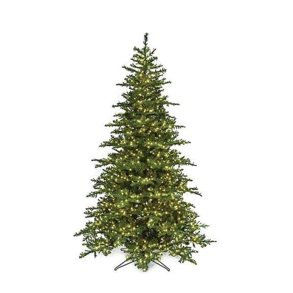 5 ft. PE & PVC Layered Rosemary Pine Trees with 3 mm LED Lights, Green
