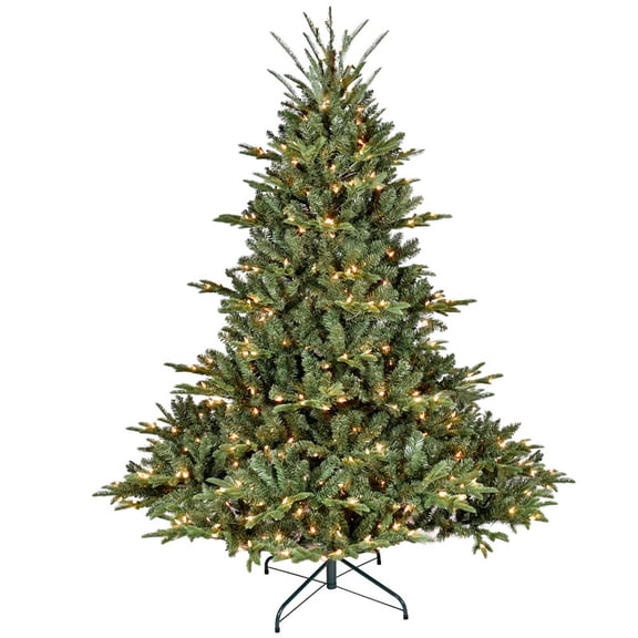 5 ft. Pre-Lit LED Full Fir Artificial Christmas Tree with 350 Twinkling Warm White Lights & Memory Wire