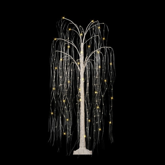 5 ft Pre- Lit Outdoor Willow Tree With 240 Warm White Multi Function LED Lights