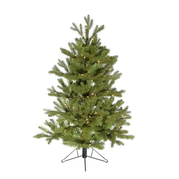 5 ft. Pre-Lit PE Half Tree with Stand