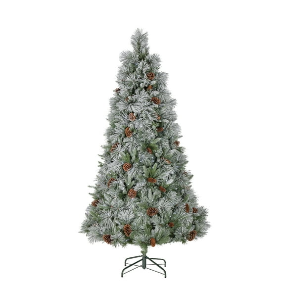 5 ft. Pre Lit Warm White LED Lightly Flocked Snowbell Pine
