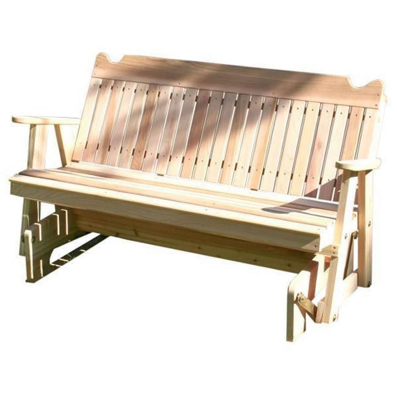 5 ft. Red Cedar Straight Back Glider Bench