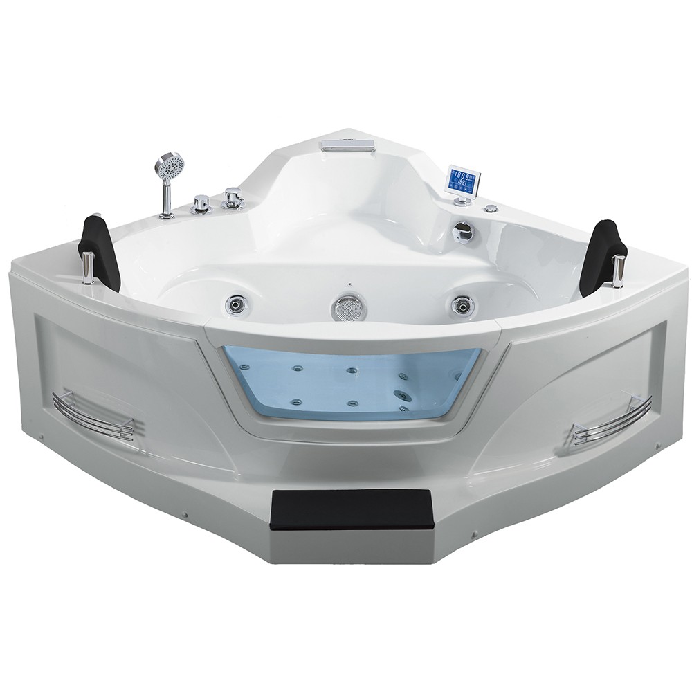 5 ft. Right Drain Corner Alcove Whirlpool Bathtub in White