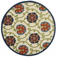 thumbnail image 1 of 5 ft. Round Blue Vines Indoor & Outdoor Area Rug, 1 of 1
