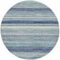 thumbnail image 1 of 5 ft. Round Navy Blue Ornate Stripes Area Rug, 1 of 1