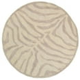 thumbnail image 1 of 5 ft. Round Taupe Zebra Pattern Area Rug, 1 of 1