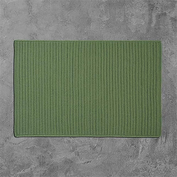 5 ft. Simply Home Solid Square Rug, Moss Green