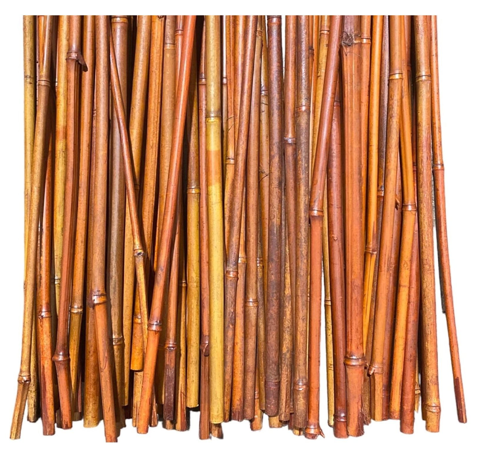 5 ft Tall All-Natural Thick Bamboo Poles - 12 in Wide - 16 Pack - 6 Colors Available! Brown