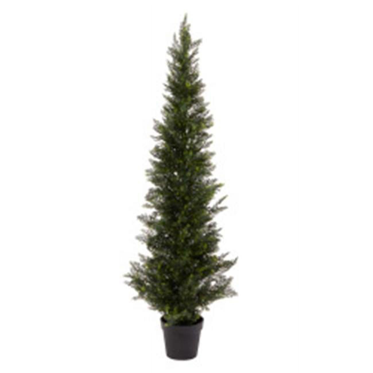 5 ft. Tall Artificial Cedar Topiary Trees Potted Indoor or Outdoor UV