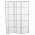 thumbnail image 1 of 5 ft. Tall Japanese Style Double Cross Lattice Shoji Screen - White - 3 Panels, 1 of 1