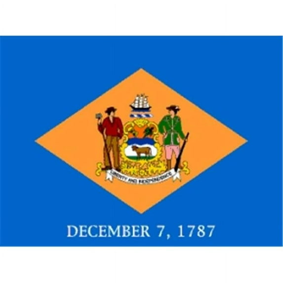 5 ft. X 8 ft. Nyl-Glo Delaware Flag