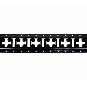 5 ft X Track Tie Down Rail, ETrack Rail with Horizontal & Vertical Slots, Black Powder Coated Finish 12 Gauge Steel - Allows E-Track Straps in Horizontal or Vertical Alignment