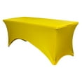 thumbnail image 1 of - 5 ft Yellow Rectangular Spandex Table Covers Fitted Tablecloth Wedding Event Patio Decorations Elastic Fabric Stretch for Folding Table, 1 of 4