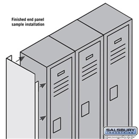 5 ft. x 12 in. Finished End Panel for Metal Locker, Blue