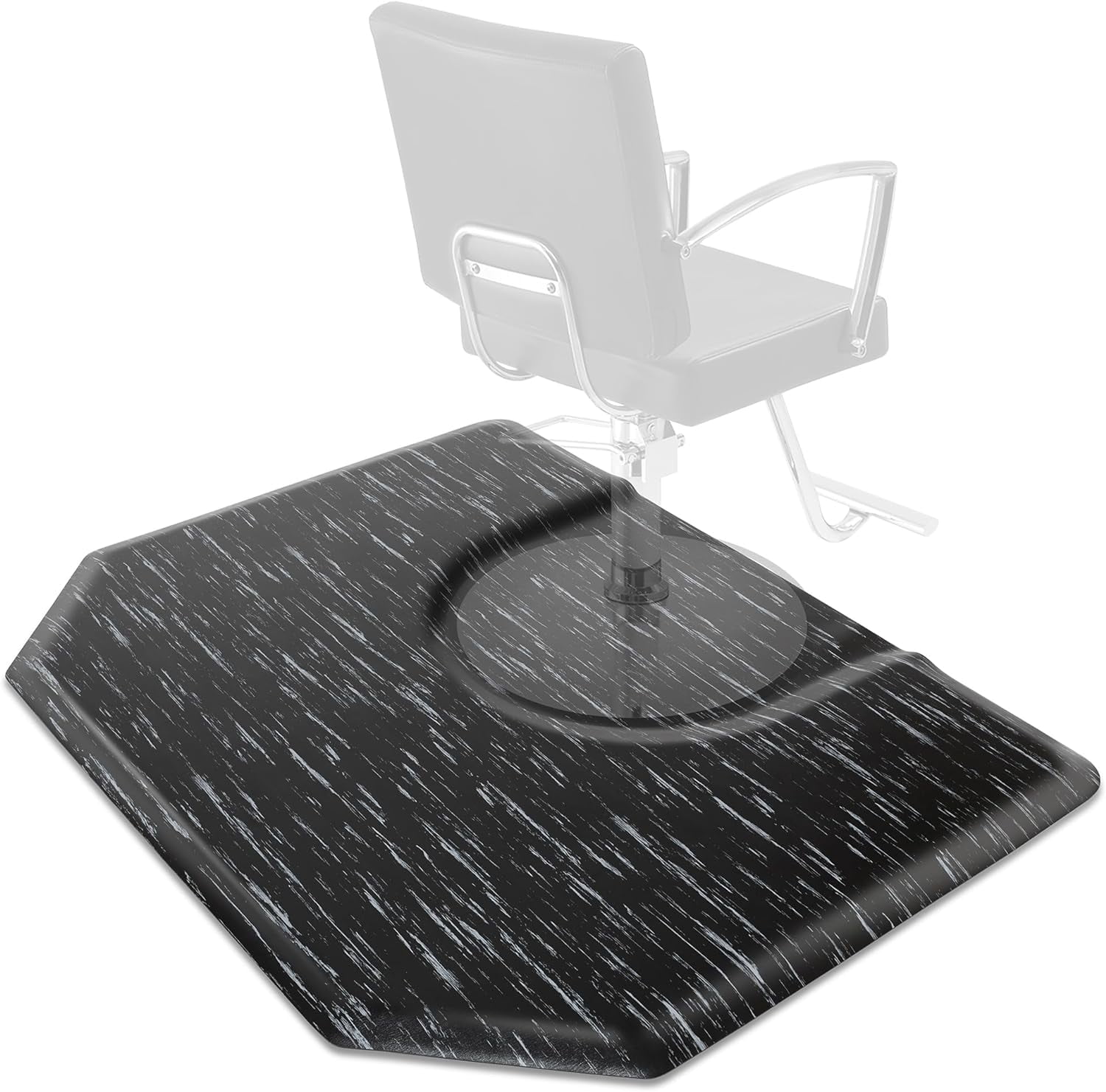 5 ft. x 4 ft. Salon & Barber Shop Chair AntiFatigue Mat Marble