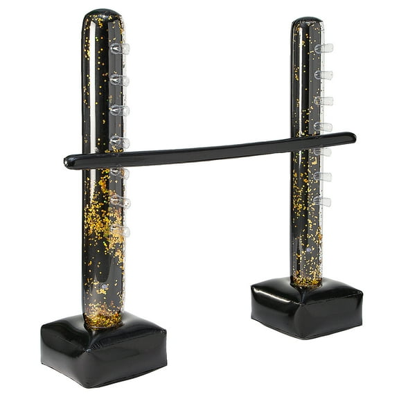 5 ft. x 5 ft. Inflatable Black Limbo Bars with Gold Glitter Set - 3 Pieces