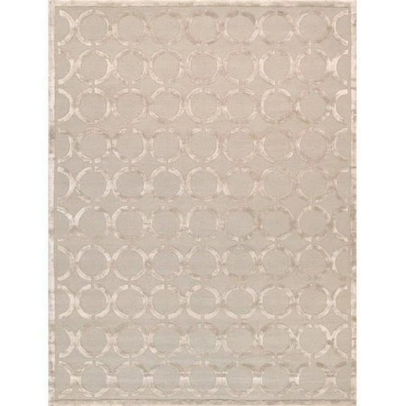 5 ft. x 8 ft. Edgy Hand Tufted Silk & Wool Area Rug - Beige