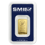 Collectible 5-g Sunshine Mint .9999 Fine Gold Bar In Assay Mint Mark SI