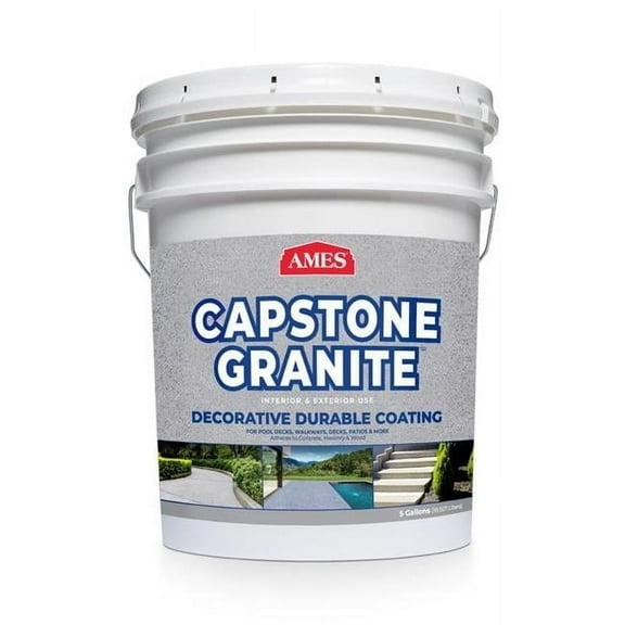 5 gal Capstone Granite Gloss Water-Based Acrylic Concrete Floor Paint - Quicksilver
