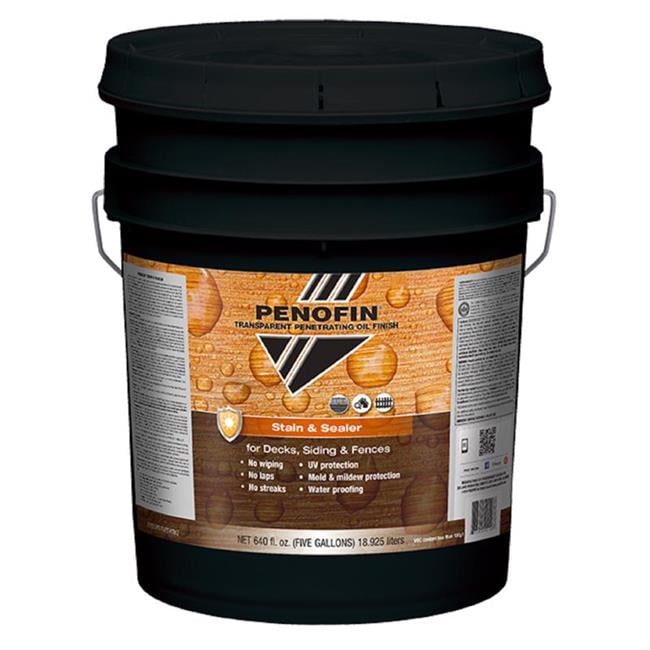 5 gal Ebony OilBased AlkydOil Stain & Sealer, Transparent Matte