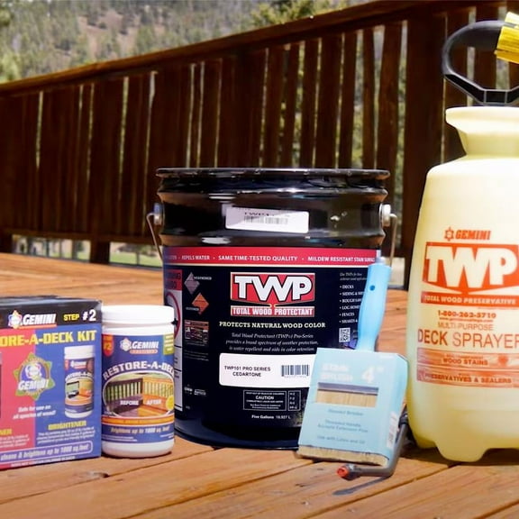 TWP Total Wood Protection Stain 100 Series Cedar Tone - Oil-Based Exterior - 5 Gal Brown
