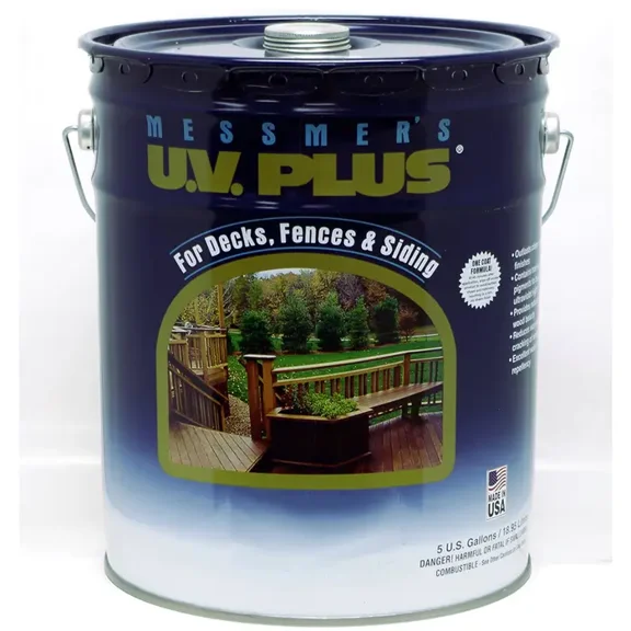 5 gal Messmer's MS-612-5 Lakeside Brown U.V. Plus Decks, Fences & Siding Semi-Transparent Oil-Based Stain